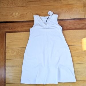 NWT CLASSIC PREP White V-Neck Sleeveless Tennis Dress